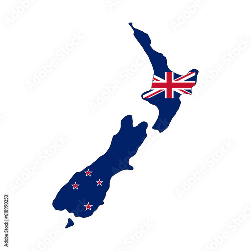 New Zealand Flag Map (PNG)