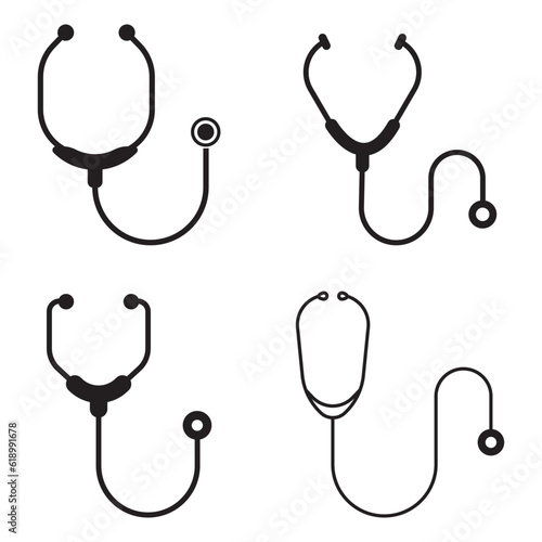 stethoscope icon vector