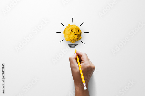 Obraz na płótnie Creative thinking ideas and innovation concept