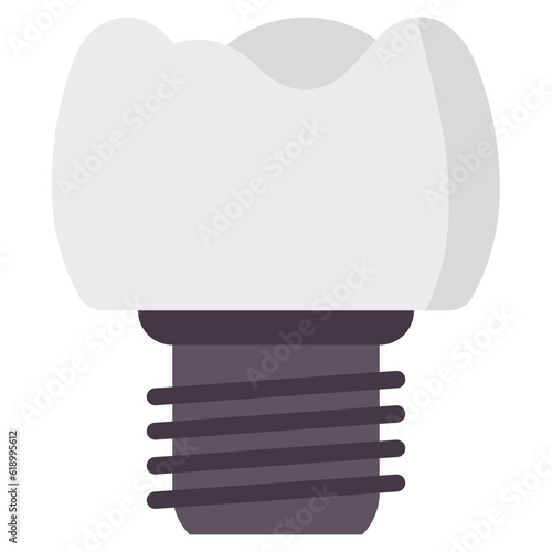 tooth implantation flat victor icon