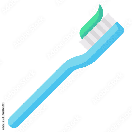 tooth brush flat victor icon