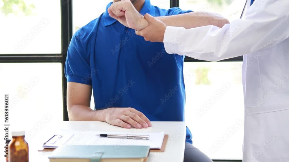Female doctor and patient discussing for medical examination at examination room, patient undergoing medical examination to find cure from illness. The concept of medical treatment by a doctor. Female doctor and patient discussing for medical examination at examination room, patient undergoing medical examination to find cure from illness. The concept of medical treatment by a doctor.