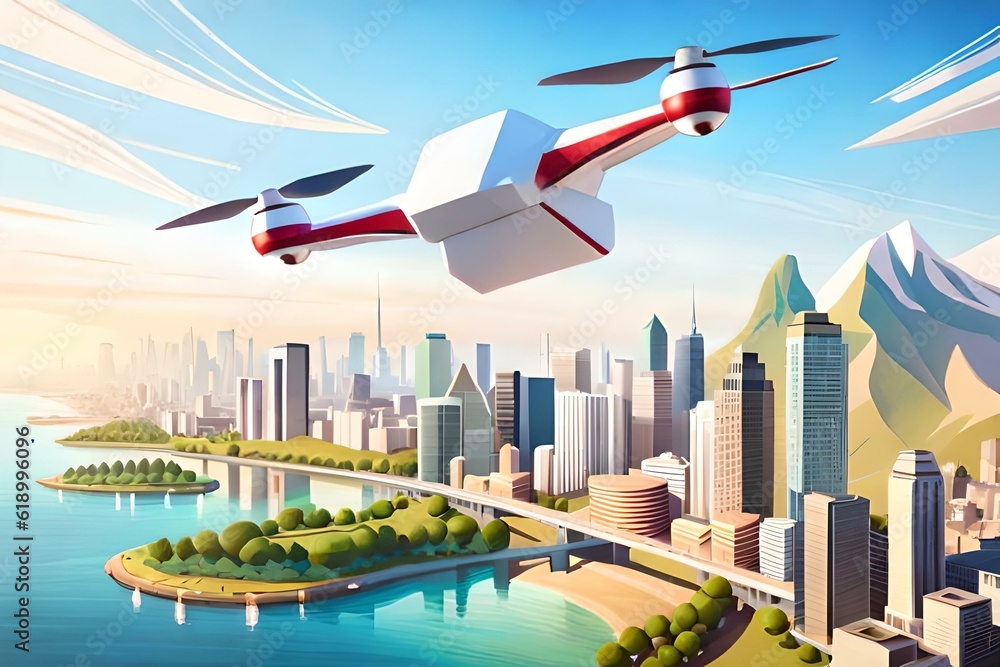 drone transport comfortable generativeAI drone transport comfortable generativeAI
