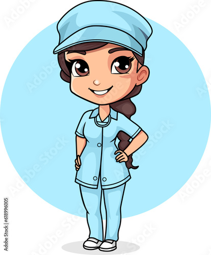 Nurse character isolated vector illustration 