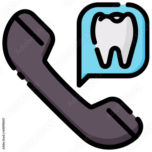 dental service filled outline vector icon
