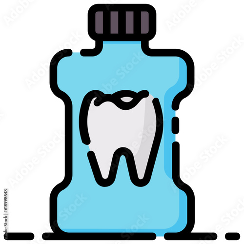 mouthwash filled outline vector icon