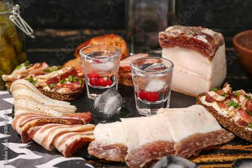 Traditional ukrainian salo ...