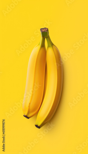 Bananen auf gelbem Hintergrund