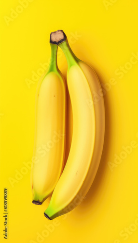 Bananen auf gelbem Hintergrund