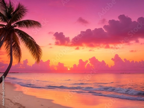 caribbean beach sunset © karloss2006