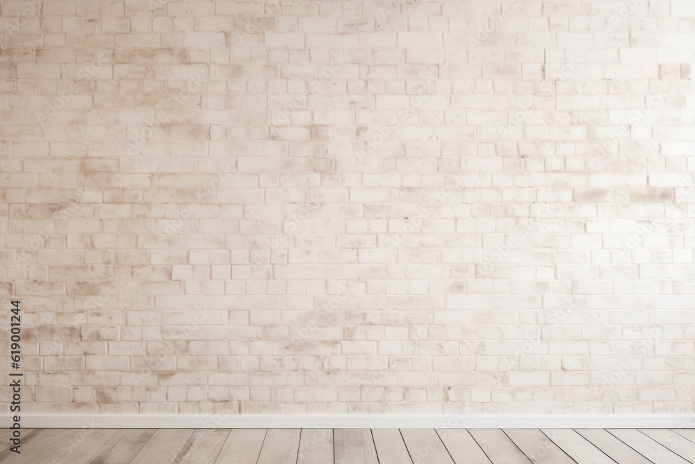 Fototapeta premium Rustic Exposed Brick Wall Minimalist Product Backdrop Background Neutral Minimalist Simple Minimal Color, Beige, Tan, White, Vase
