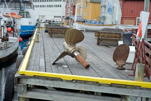 View of the docks and peer - Harbour - Tromso - Norway photo