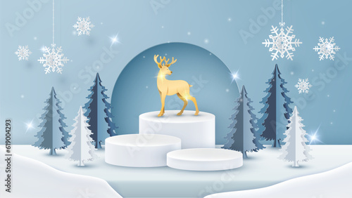 Christmas Winter Product podium