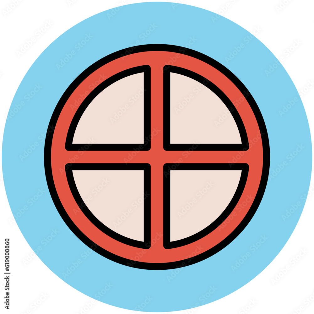 A flat vector of lemon slice, citrus fruit A flat vector of lemon slice, citrus fruit