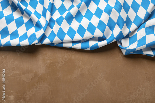 Flag of Bavaria on brown background