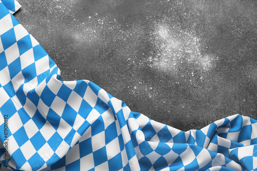 Flag of Bavaria on grey background