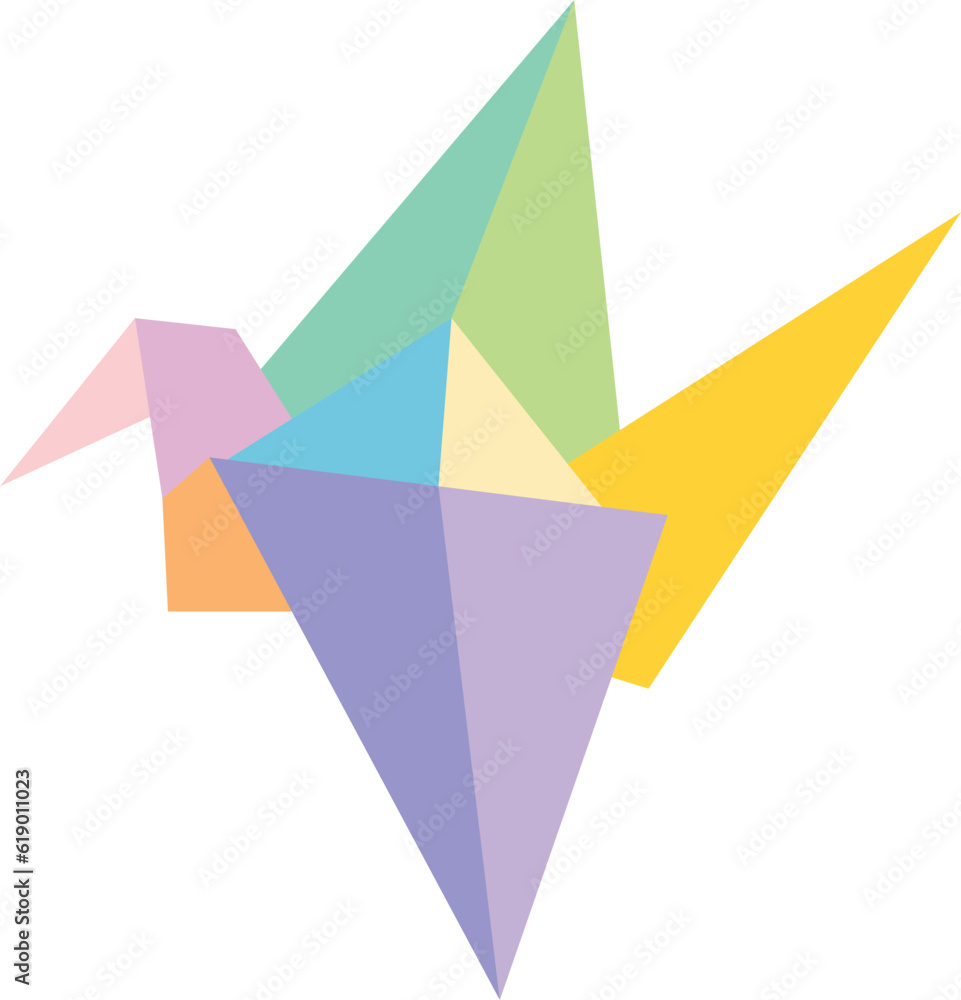 origami paper birds vector image origami paper birds vector image