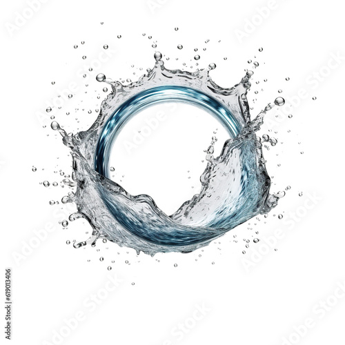 ring water splash isolated on white