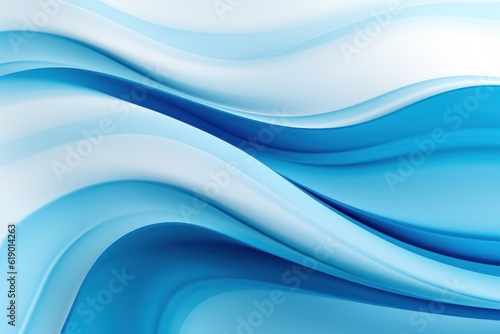 Futuristic abstract texture of blue waves flowing on a white background
