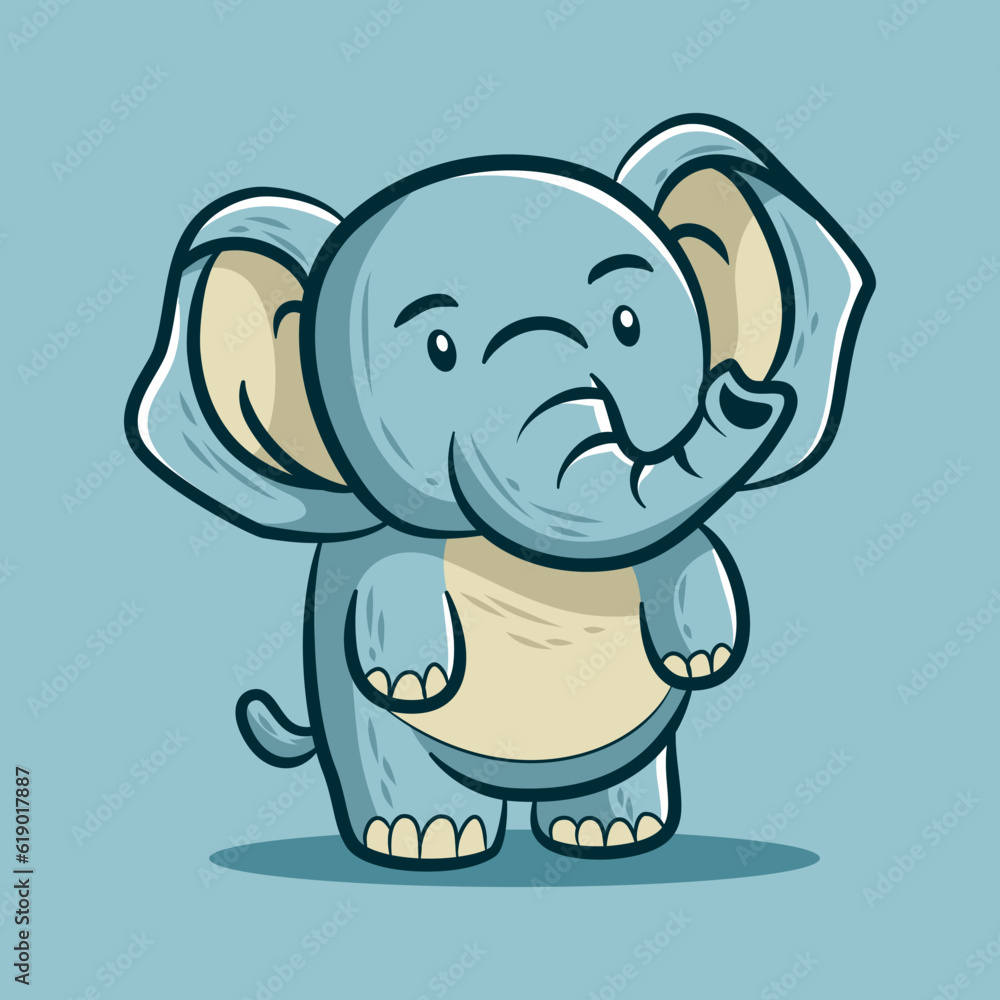 Naklejka premium cute elephant vector