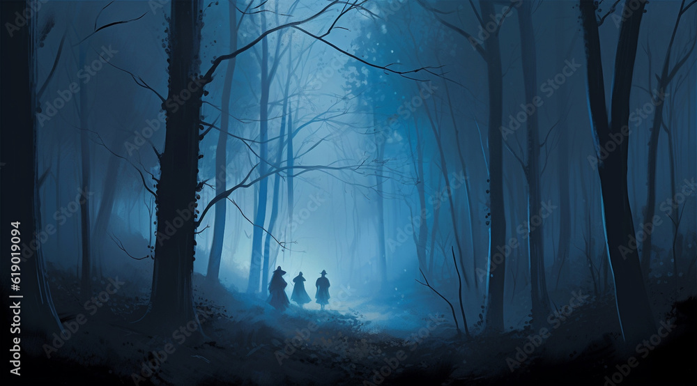 Obraz premium spooky halloween night created using Generative AI 