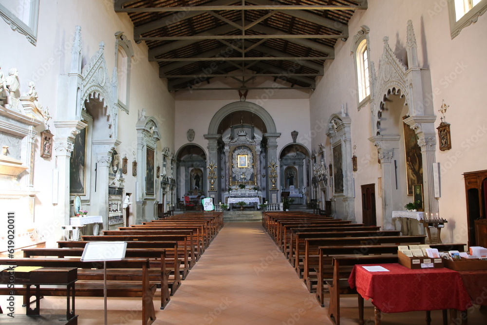 Volterra, Italy. Interior of the Church of San Francesco