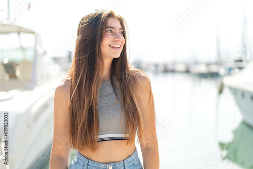 Young pretty caucasian woman . Portrait