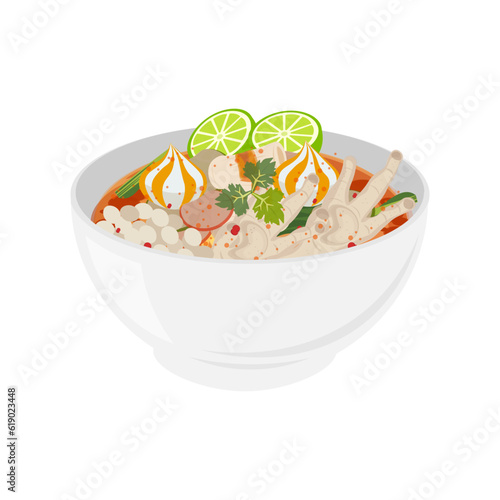 Logo Illustration of Seblak Crackers Wet With Assorted Delicious Toppings photo