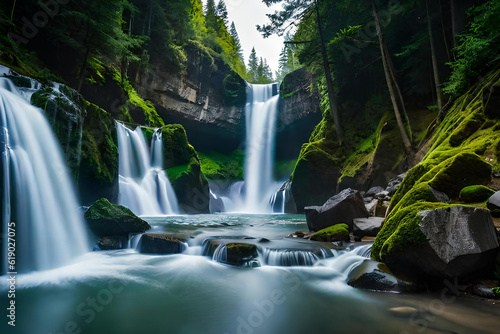 waterfall in the jungle