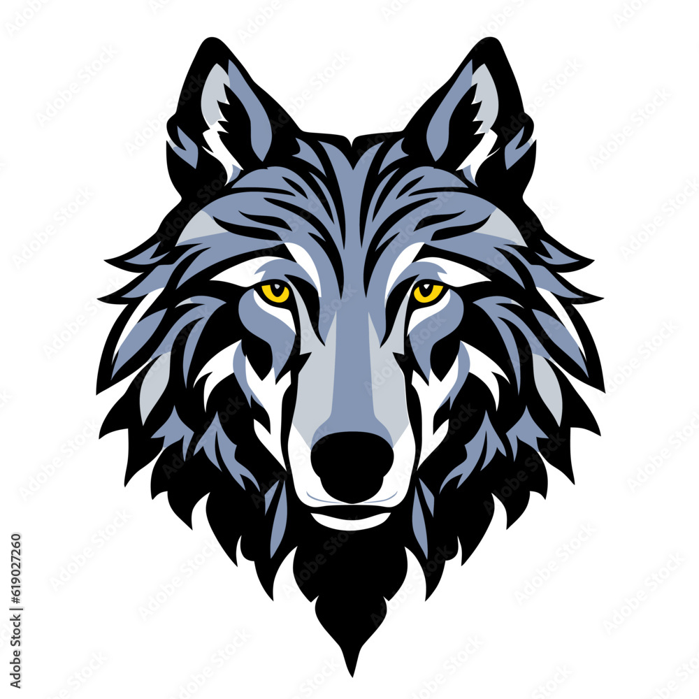 Fototapeta premium wolf head logo with good quality and good design