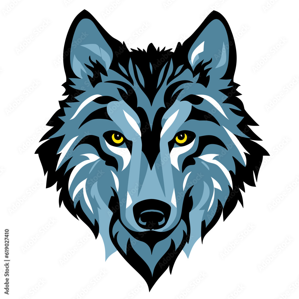 wolf head logo with good quality and good design