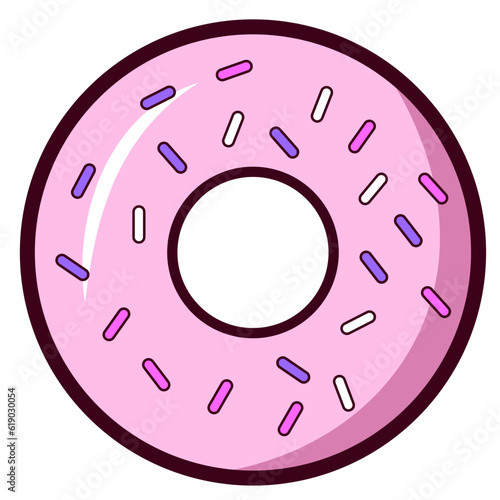Testy donuts cartoon logo