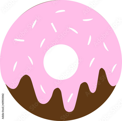 Testy donuts cartoon logo