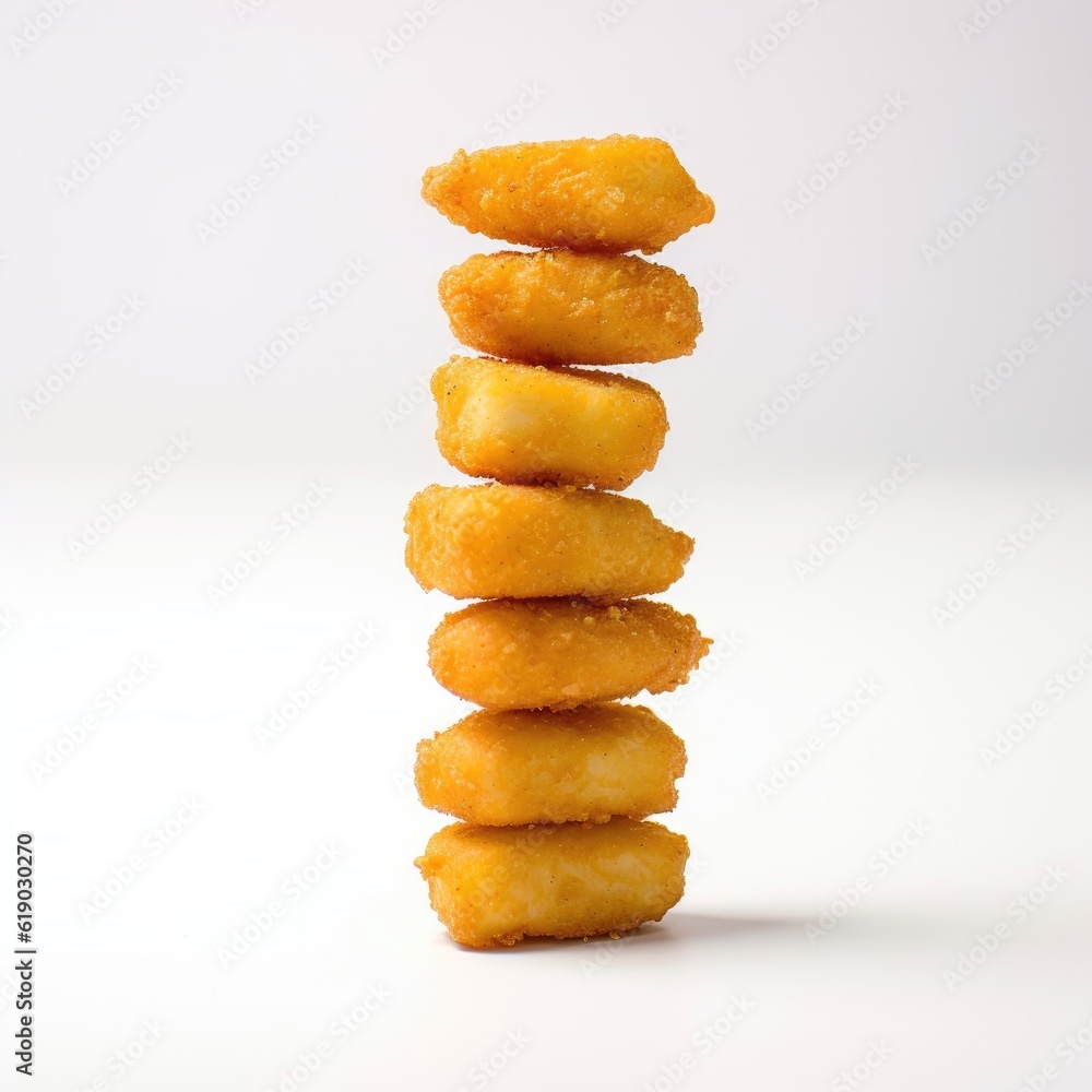 Chicken Nuggets isolated on white (generative AI) Chicken Nuggets isolated on white (generative AI)