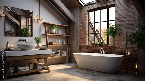 Bathroom Interior Photo  Real Estate  Design  Generative AI