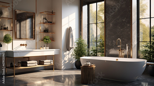 Bathroom Interior Photo  Real Estate  Design  Generative AI