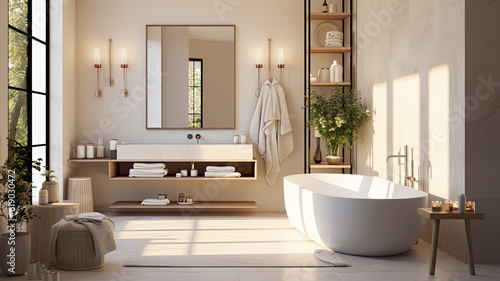 Bathroom Interior Photo  Real Estate  Design  Generative AI