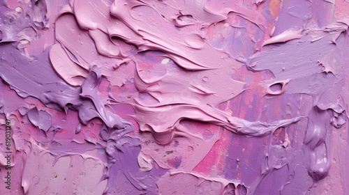 Paint Texture in mauve Colors with visible Brush Strokes. Artistic Background on a concrete Wall.
