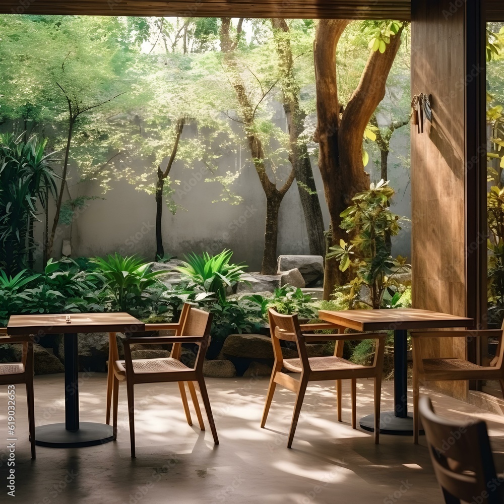 Fototapeta premium Savoring Delights: Exploring the Culinary Journey at Restaurant with fresh Nature. AI generated