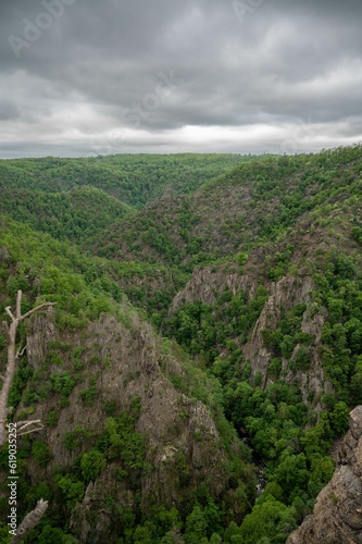 Scenic view of the Bode Gorge in Germany.