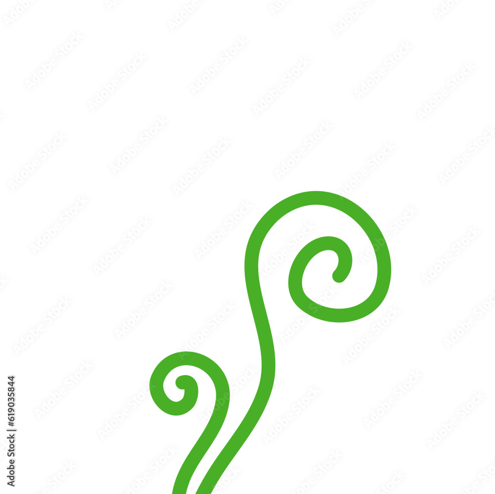 Obraz premium Green Fern Icon