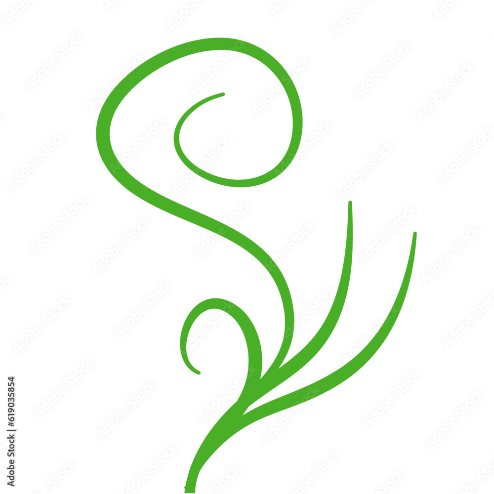 Obraz premium Green Fern Icon