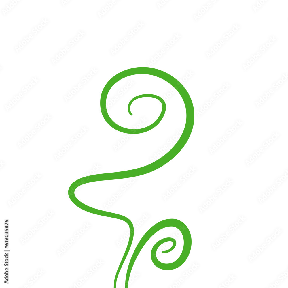Obraz premium Green Fern Icon