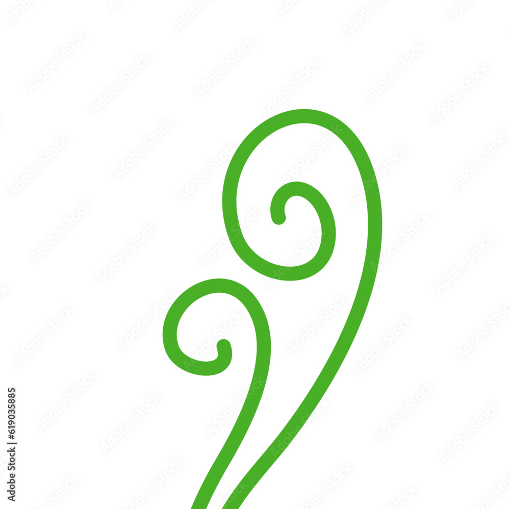 Obraz premium Green Fern Icon