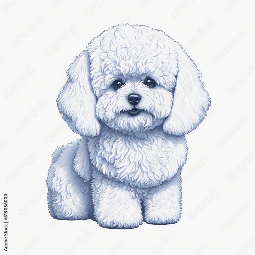 bichon frise vector illustration white background bichon frise vector illustration white background
