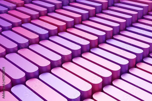 Abstract mockup background for product presentation pink and violet blending gradient podium. 3d rendering illustration