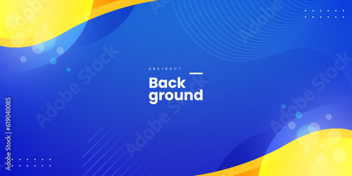 Blue and yellow abstract background template