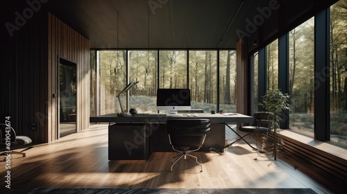 Inspiring office interior design Minimalist style Studio Space featuring Clean lines architecture