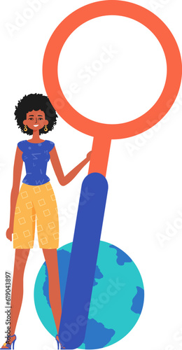 The daughter is holding a overstate methamphetamine in his hand. Trendy style, Vector Illustration