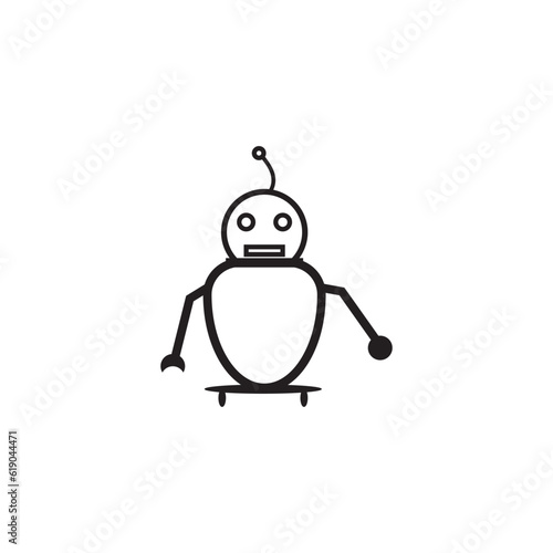 robot icon design vector illustration